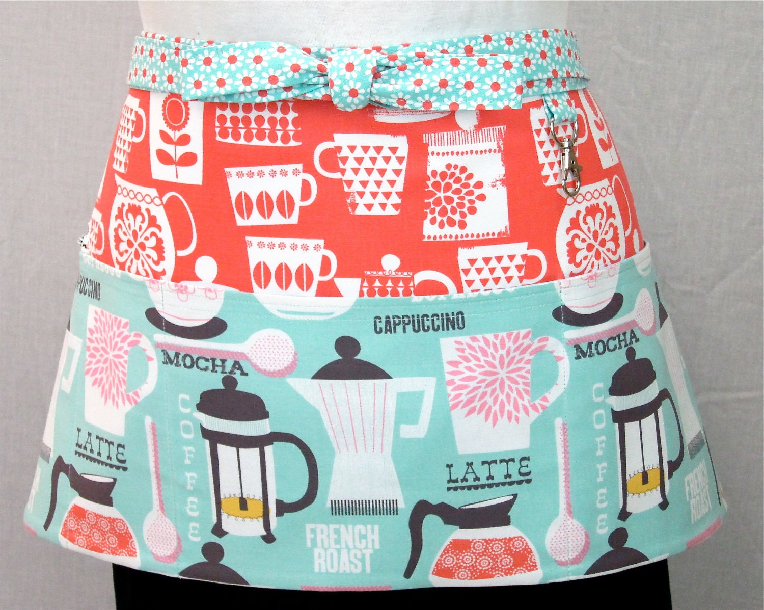 French Roast Zipper/Key Clasp Vendor Apron