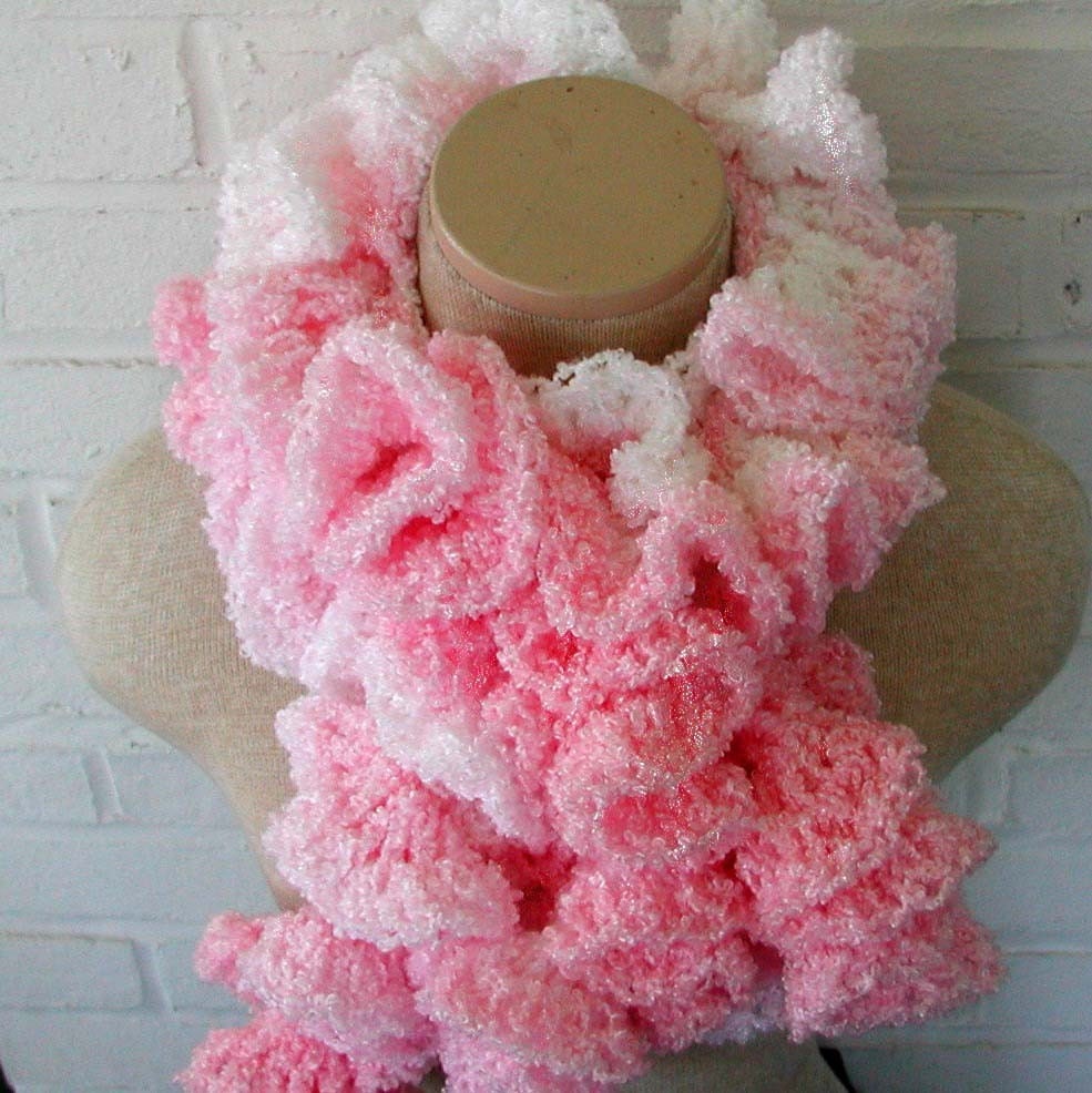 Ruffle Scarf Candy Pink