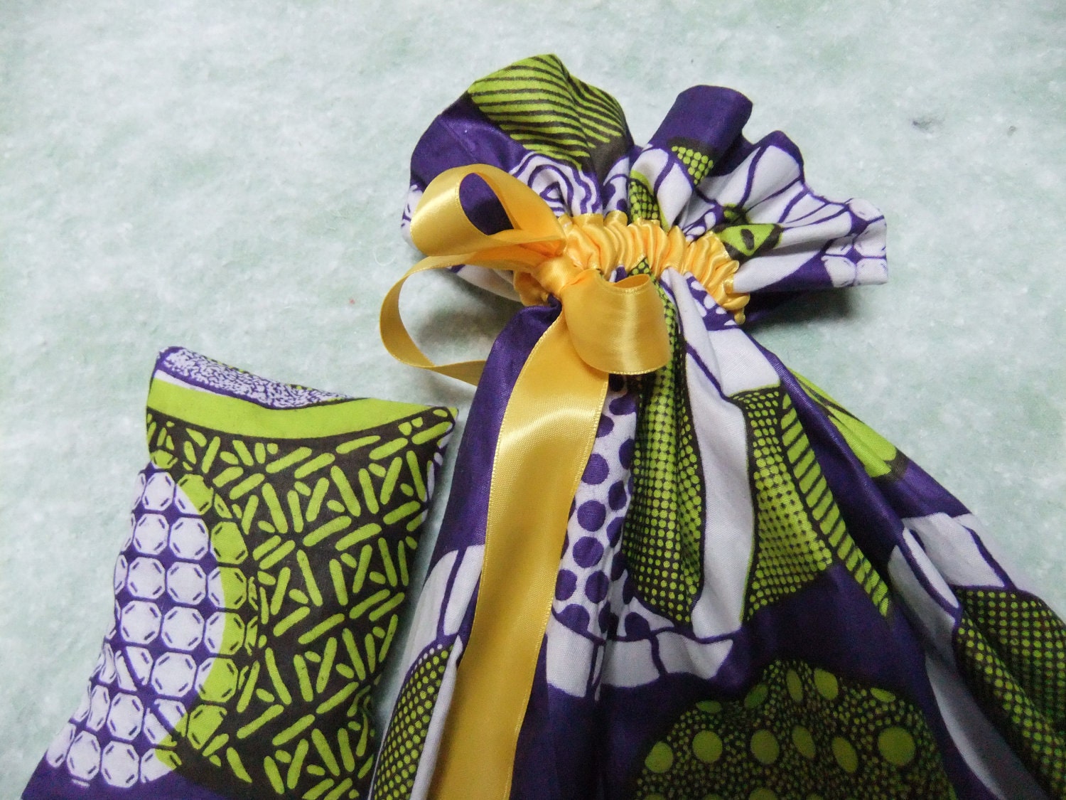Travel Lingerie Laundry or Shoe Drawstring Bag With Lavender Sachet - Set  - Reusable Eco Friendly