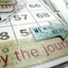 Handmade Travel Journal plus Chipboard Stickers and FREE US SHIPPING