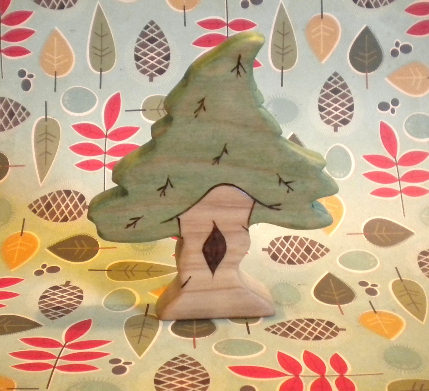 THE GNOME HOME Kids Waldorf Wooden  Play Pine Tree Toy