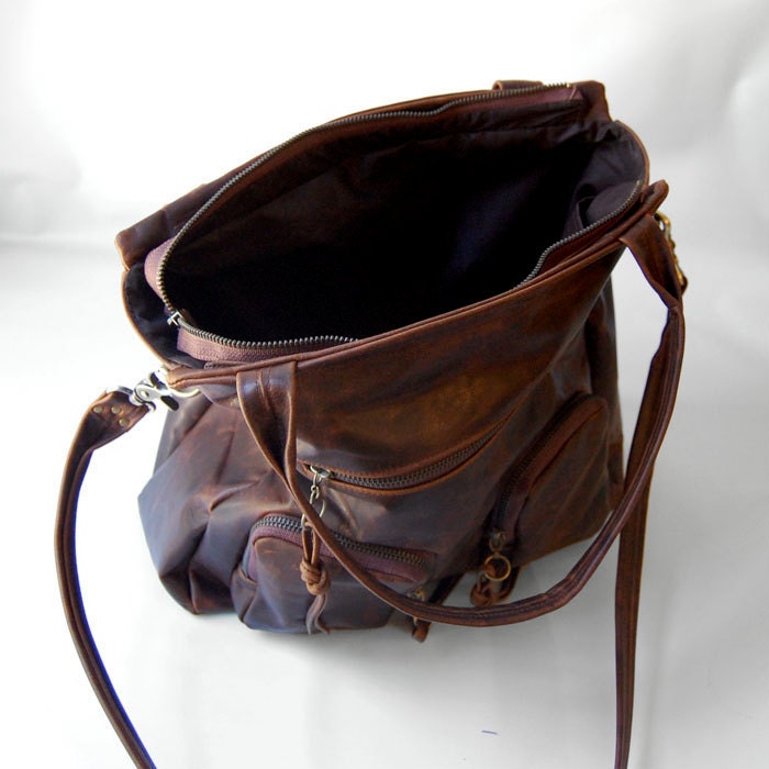 5 pocket Willow bag in antique walnut brown
