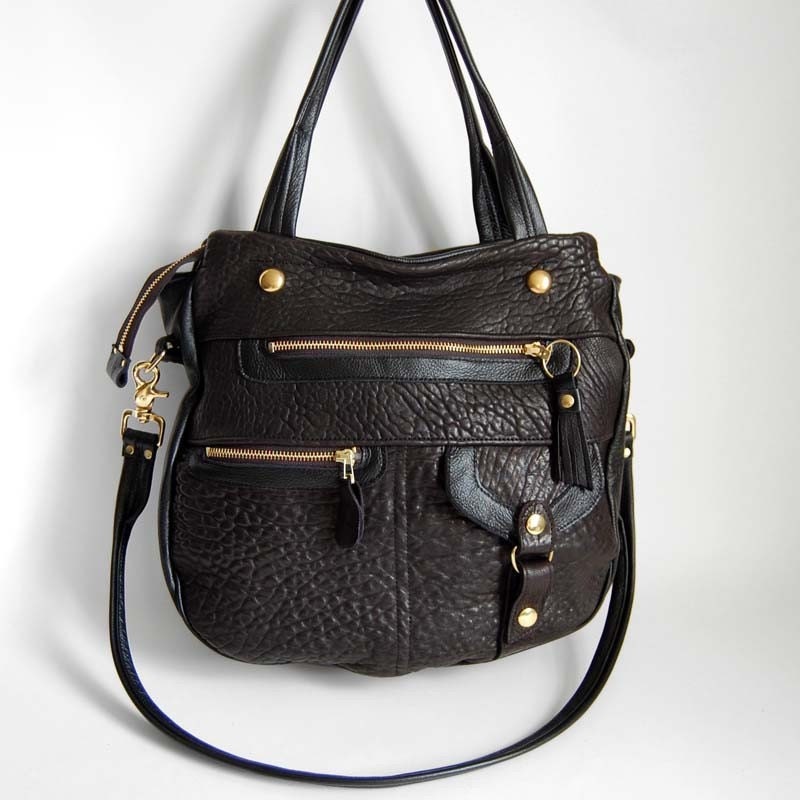 5 pocket Okinawa bag in black- clip on shoulder strap