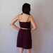 vintage SHEER dress / 1970s pinstriped AUBERGINEsun dress