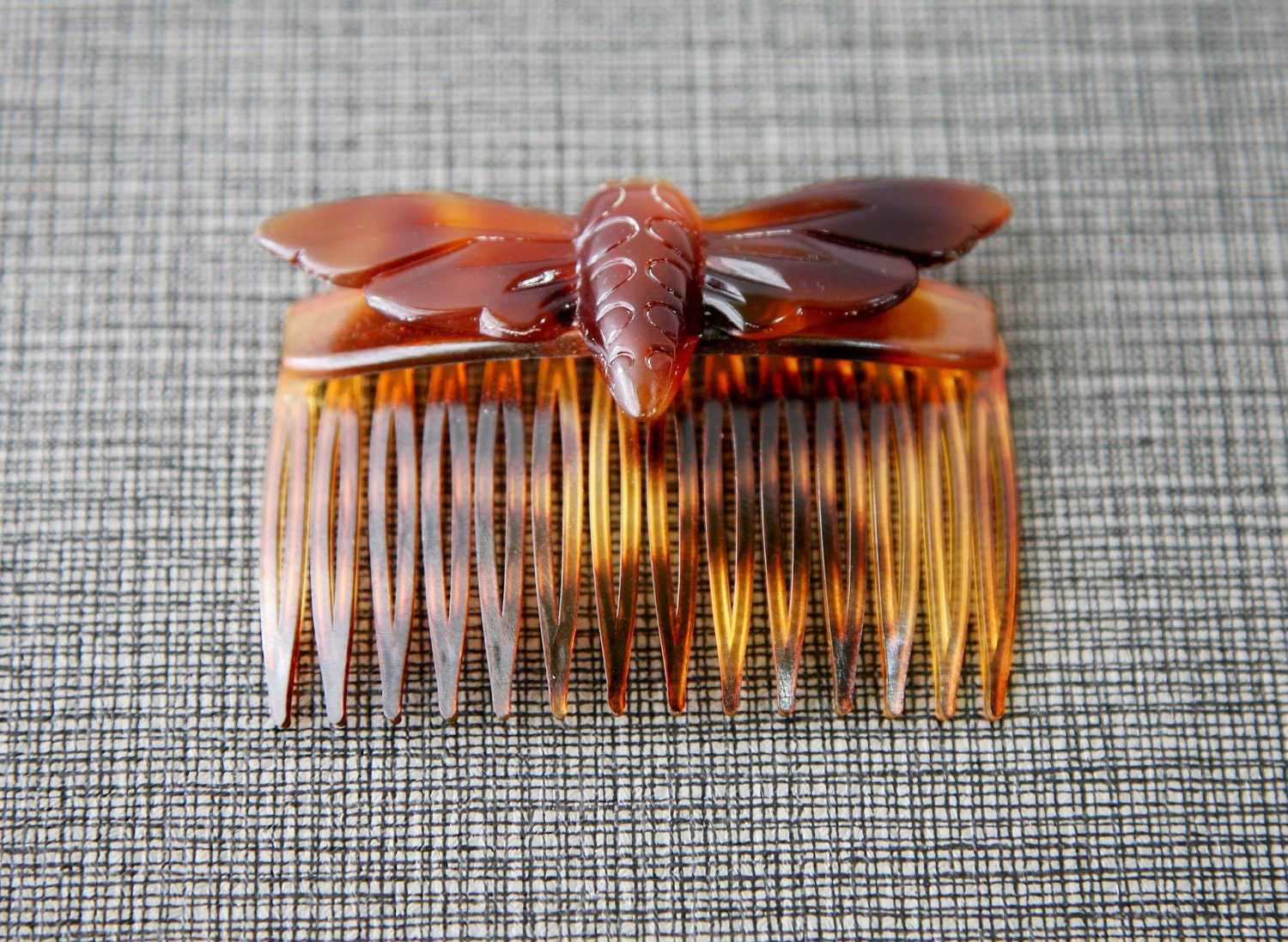 Vintage 60s French Moth Hair Comb