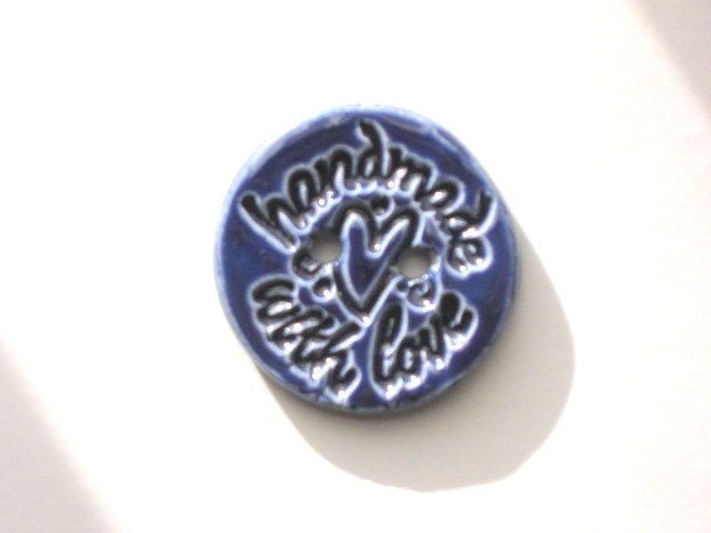 Earthenware Button - Handmade With Love