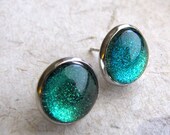 Mermaid Post Earrings 12mm Silver