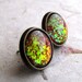 Molten Lava 12mm Antiqued Brass Post Earrings