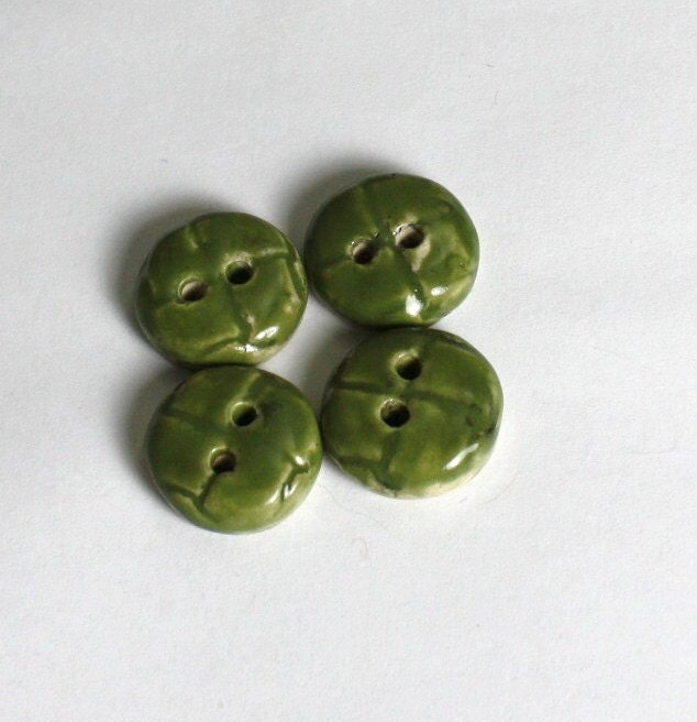 Pottery Buttons Sage Green