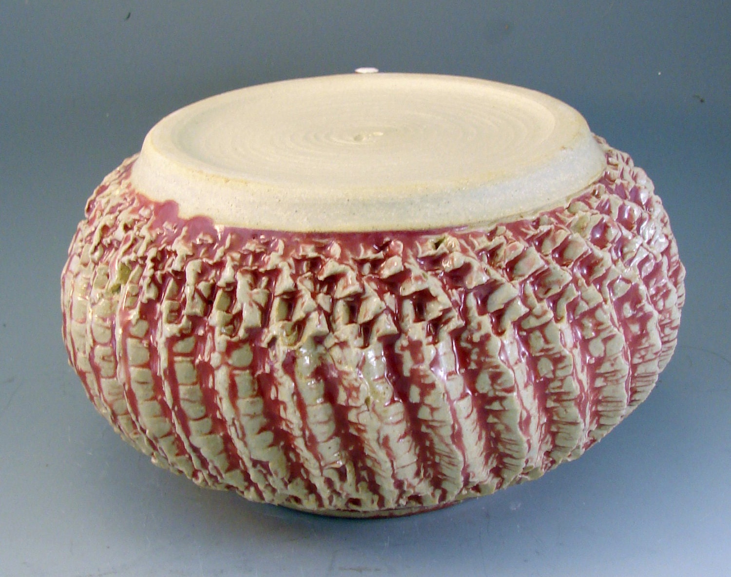 Textured Ceramic Vase / Handmade Stoneware Vase / Clay Pottery Art Vessel / Ready to Ship