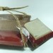 Serving Platter Set w Cane Handle / Handmade Stoneware Pottery