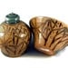 Ceramic Bowl and Urn with Bamboo Design / Handmade Art Pottery - Wheel Thrown Stoneware Clay - Ships Today