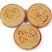 Handmade Ceramic Buttons - 3 Textured Porcelain Shank Buttons / Handmade Clay Pottery Buttons - Ready to Ship