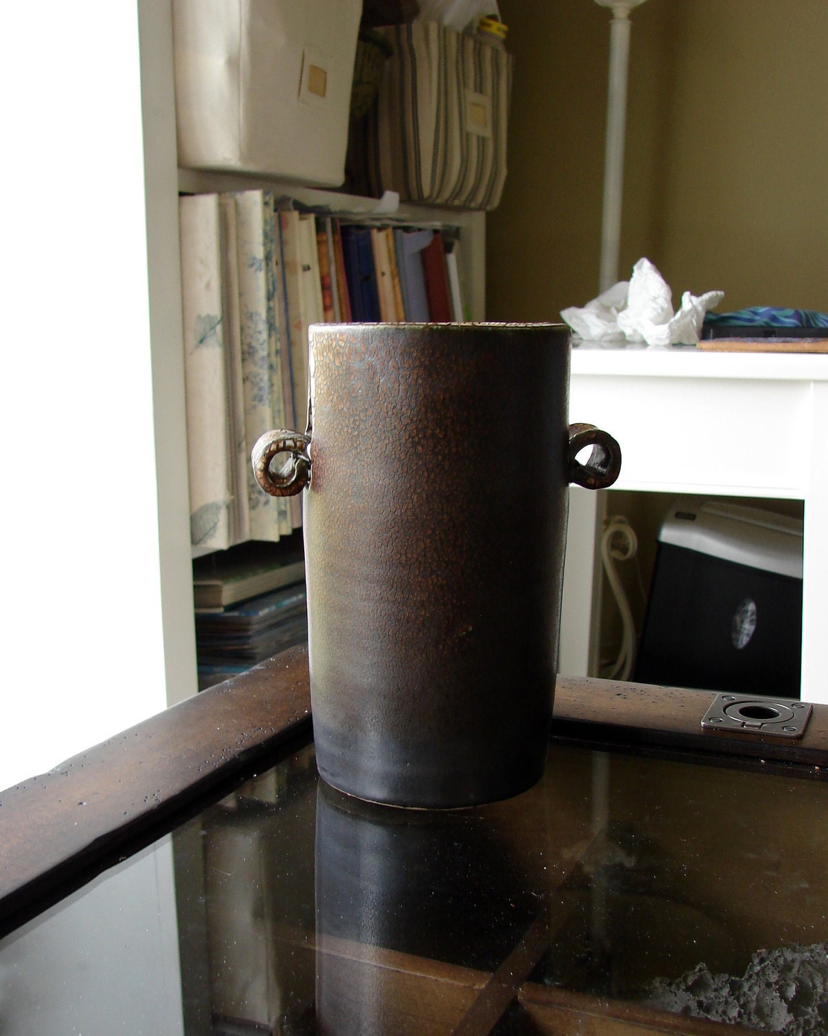 Modern Vase - Large Coffee Brown Stoneware Vase / Ready to Ship Today / Handmade Wheel Thrown Ceramic Clay Pottery