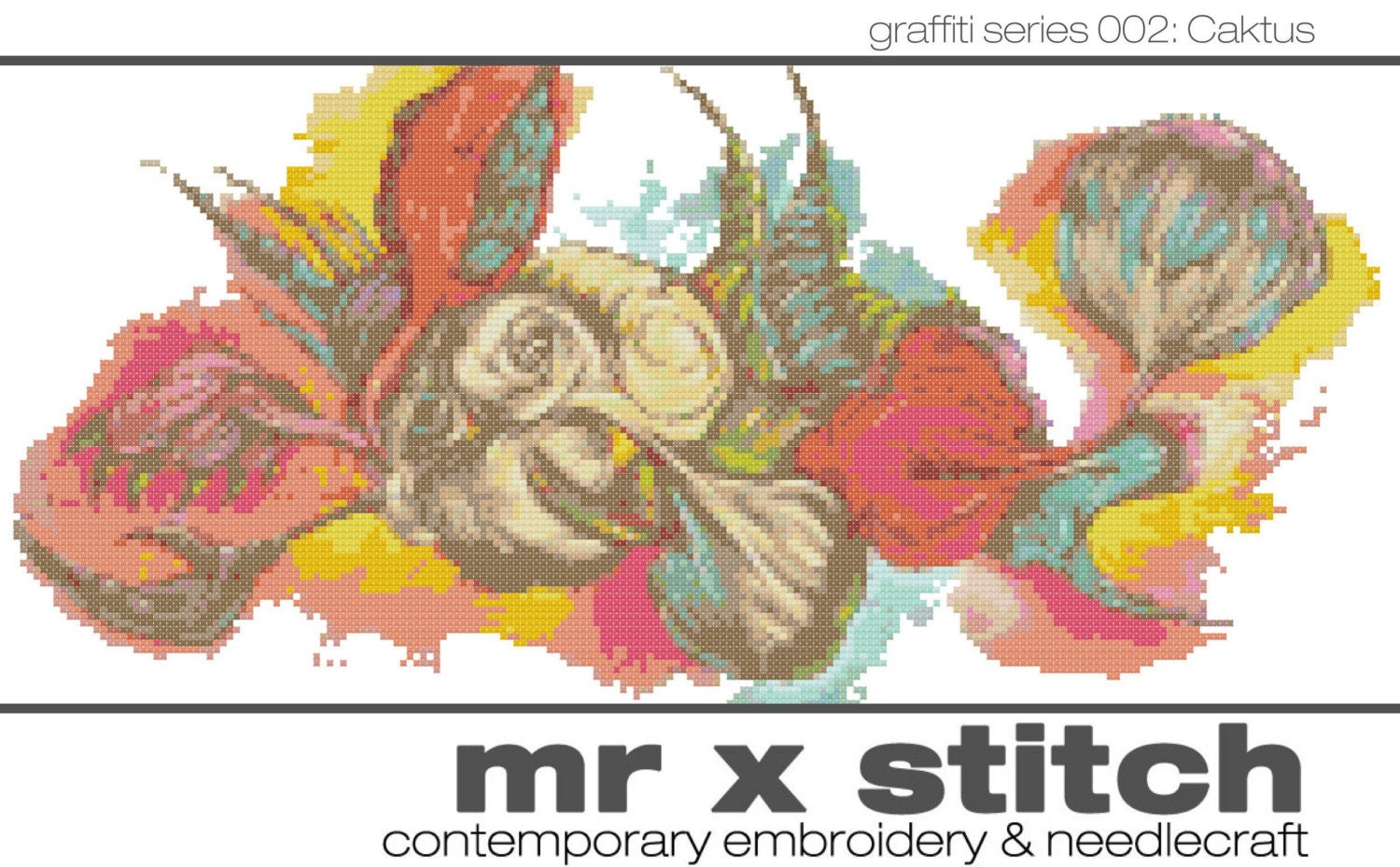 Graffiti Cross Stitch 002 - Caktus
