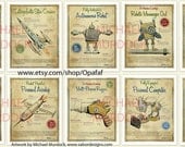 Retro Art Prints-Large - 6 pack 11x14