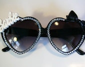 Barbie Sweetheart Black Sunglasses Accessory Sunnies Cute Kawaii Lolita Retro by Cutie Dynamite