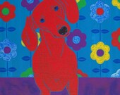 Pop Art - Clever Sausage Dog - Dachshund Print by dogpopart on Etsy