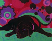 New Beginnings - Labrador Art - Dog Pop Art - Modern Dog Art - by dogpopart