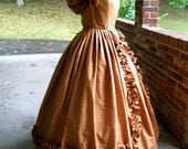 Golden Rose Silk Ball Gown