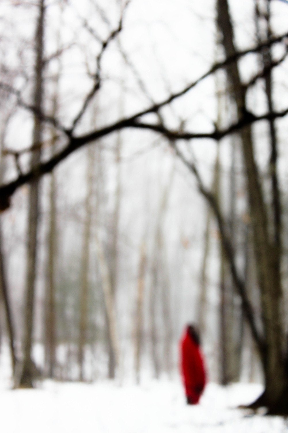 Self- Portrait Red Riding Hood Original Photograph By Paper-Mâché Dream Photography
