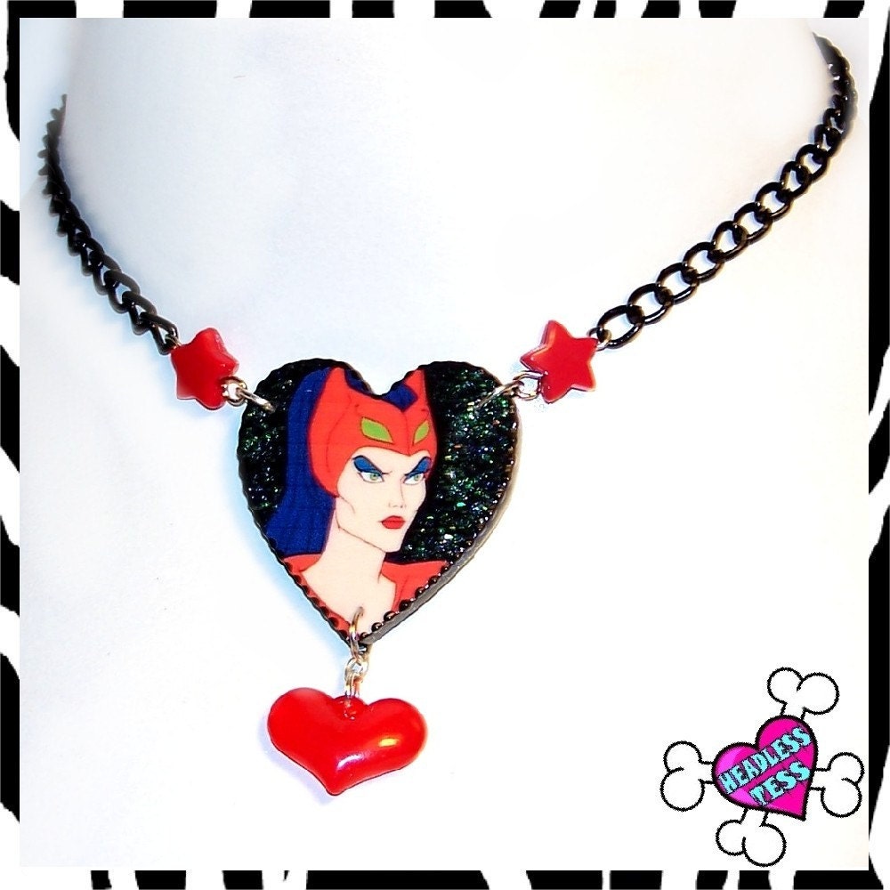 Catra Hologram Necklace Custom DIY 80s Glittery