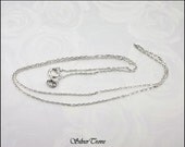 18 Inch Sterling Silver Drawn Cable Chain with Clasp for SilverTrove Pendants Only