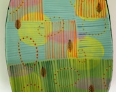 A Tray, Aerial View, Opposing Stripes and Crop Circles.
