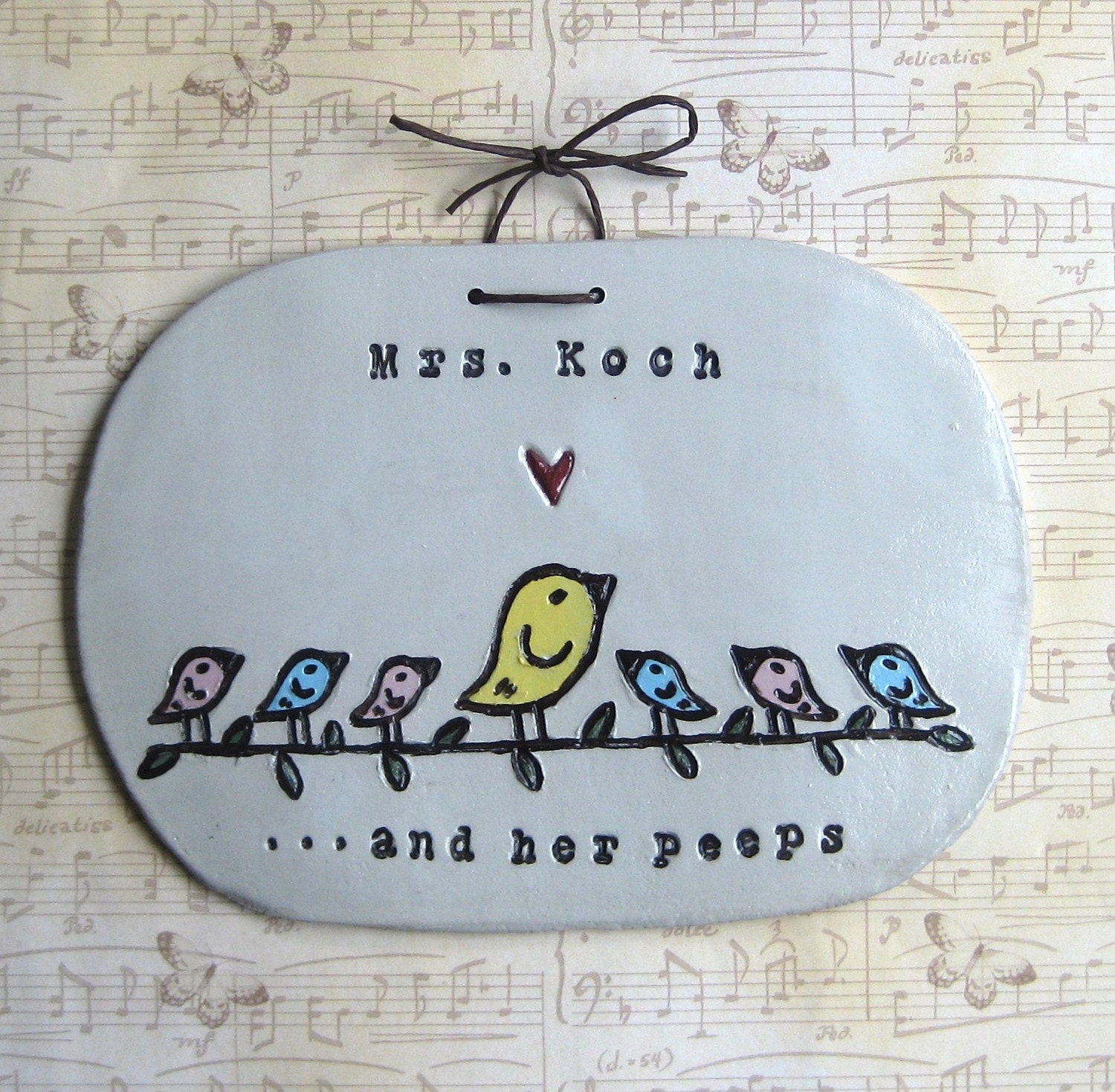 My Teachers Peeps Wall Hanging