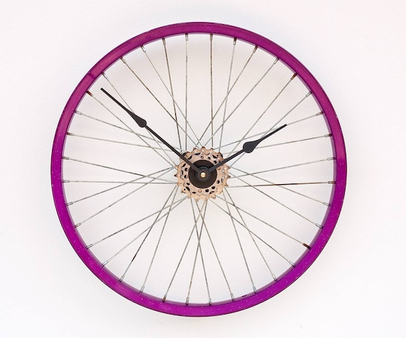 Recycled Bicycle Wheel clock