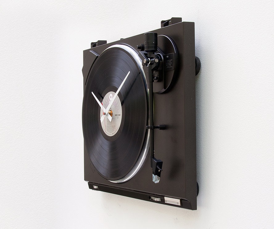 Recycled Technics Turntable Clock