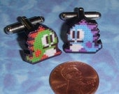 CUFFLINKS Bub and Bob from Bubble Bobble