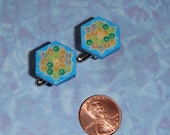 Settlers of Catan game board cufflinks
