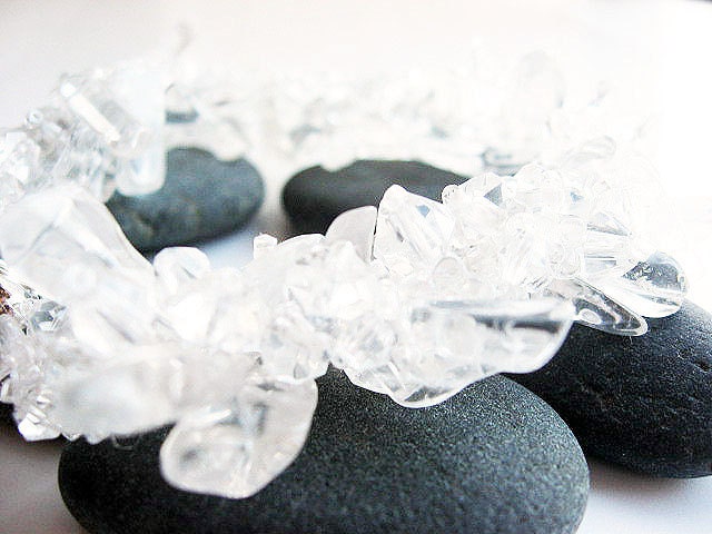 Icicle Vine Cluster Bracelet - Swarovski and Quartz Crystals - RESERVED for Anastasia