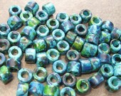 25 AEGEAN 6x4mm Mini Tube Mykonos Greek Ceramic 6x4mm Beads