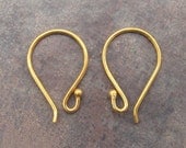 2 Bali Vermeil Earwires With Ball - 17mm x 11mm LOW SHIPPING