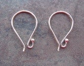 6 Bali Sterling Silver Earwires with Ball 17mm x 11mm LOW SHIPPING