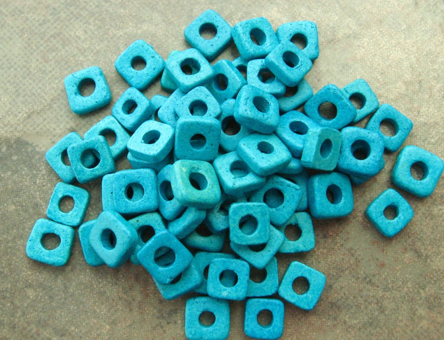 25 BLUE SKY Greek Ceramic 6mm Square Washers