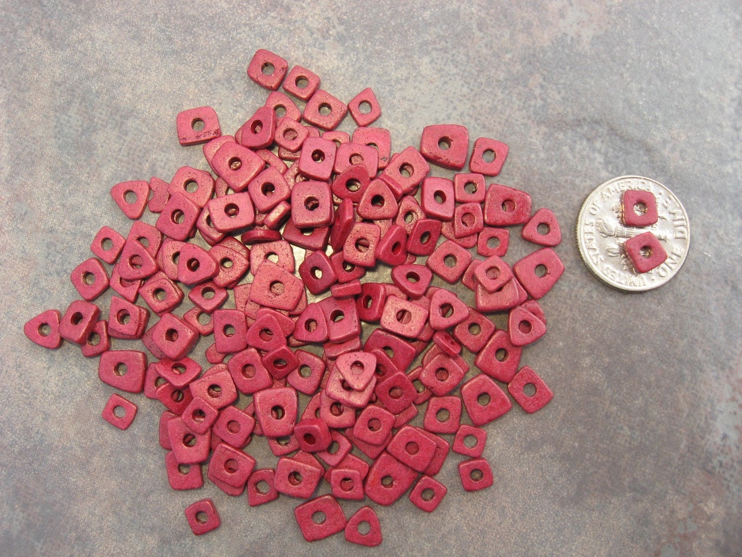 GRENADINE Mykonos Greek Ceramic Beads LITTLE CHIP - 60 Plus Beads