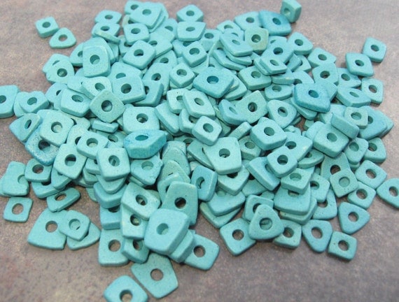 TURQUOISE LITTLE CHIP Mykonos Greek Ceramic Beads