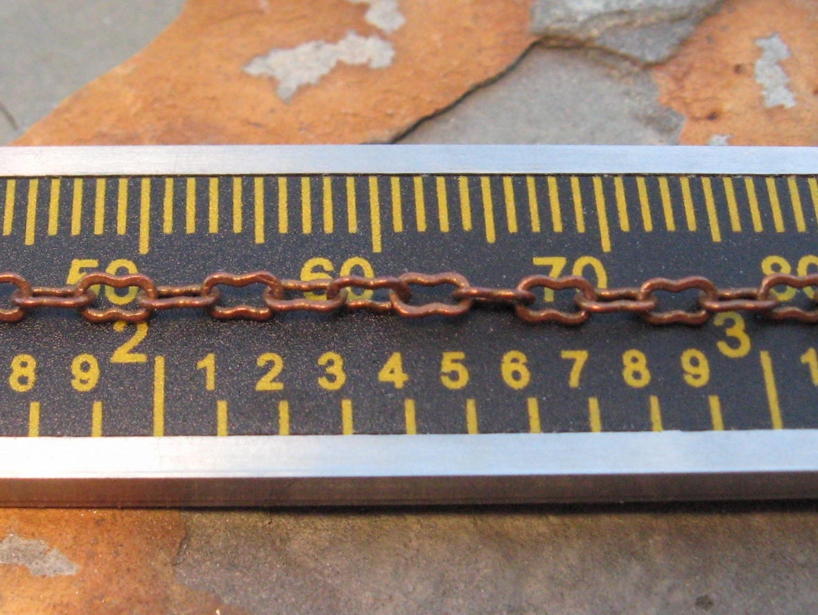 1 ft. Petite Peanut Chain 3.5mm Trinity Vintage Patina -  Trinity Brass Co. LOW SHIPPING