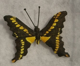 Handmade Butterfly pin carved in tupelo wood