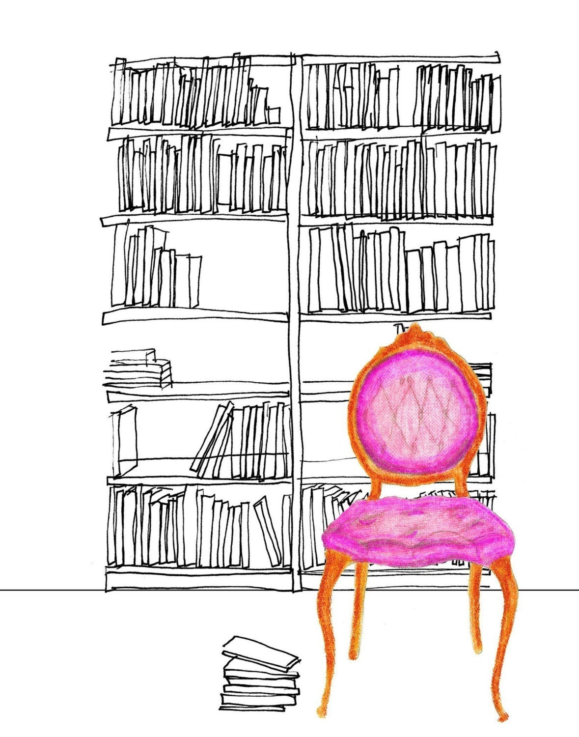 The Library - 8 x 10 Print