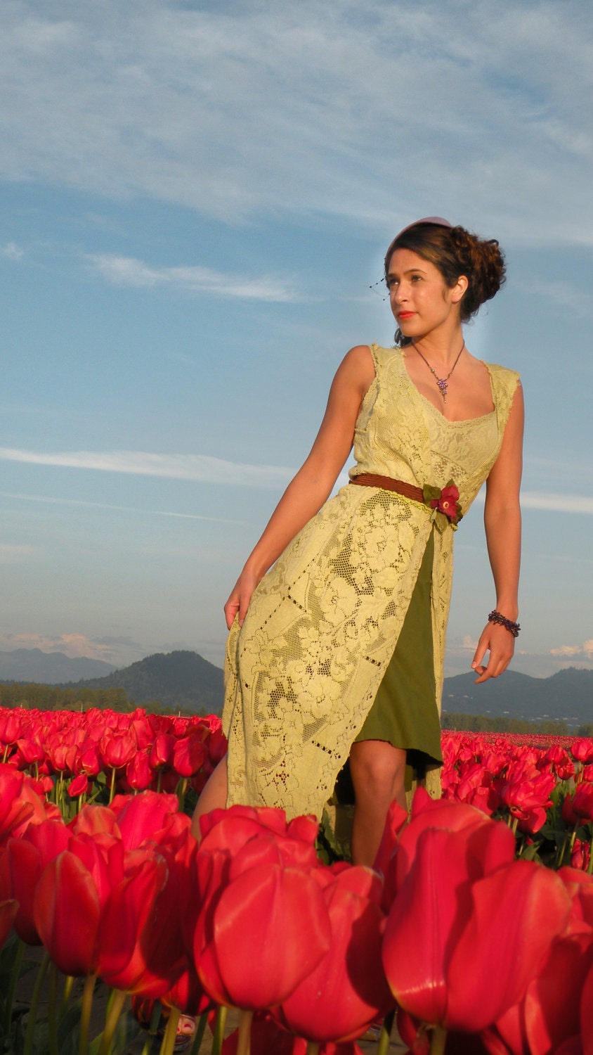 Eco Conscious Hand dyed lace Dress