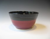 Ceramic Bowl, Black and Red