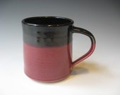 Coffee Mug, Ceramic Black and Red