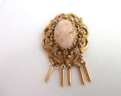 Vintage Florenza Cameo Brooch Pin Or Pendant