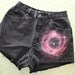 pink nebula galaxy high waist shorts