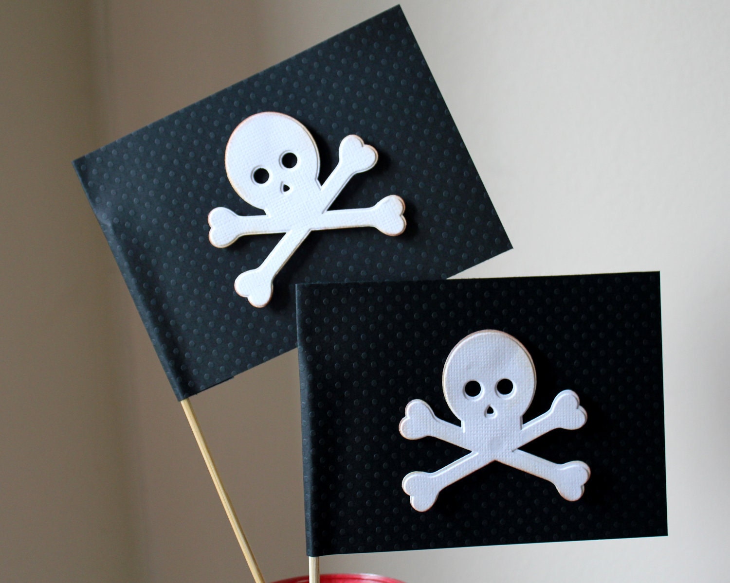 Ahoy Matey Pirate Party Pack Banner Hat Skull Flags Pinwheels Jack Sparrow Cupcake Toppers