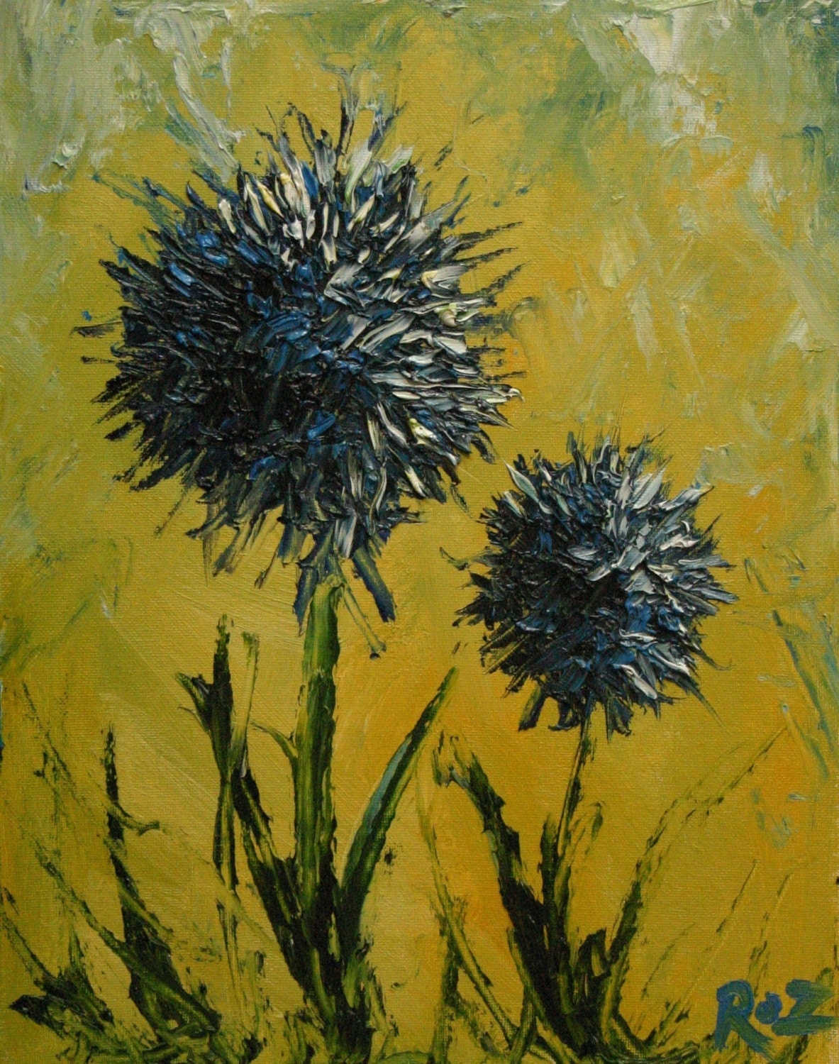 Floral 14 14x11inch print of oil painting by Roz